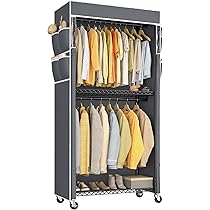 Amazon｜REIBII ハンガーラック 頑丈 2段 高さ200㎝ 洋服ラック 大容量