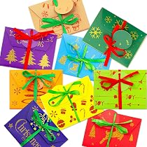 Hallmark Geschenkkarten-Halter – Packung Mit 6 Grünen Mini-Geschenkboxen Mit Band
