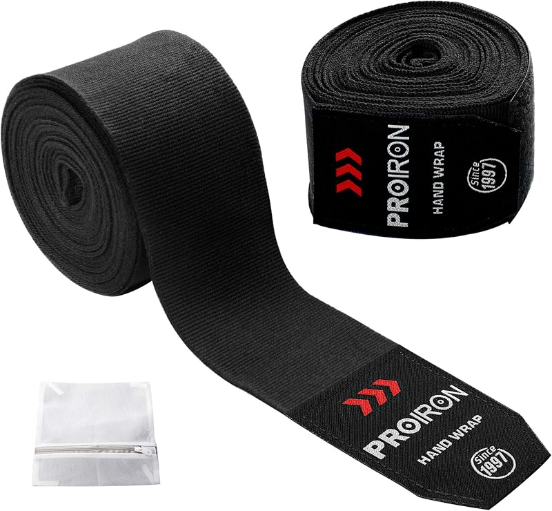 PROIRON ボクシング バンテージ キックボクシング バンテージ 練習 洗濯ネット付き 4.5m 2.5m マジックテープ式 2サイズ 3色選択可能 2個1セット