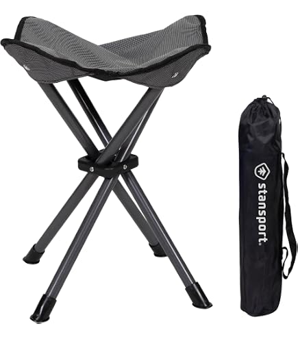 Tabouret De Camping Uquip Trinity M – Mini, 250 G, Supporte 150 Kg, En Aluminium Et Tissu Rip-Stop