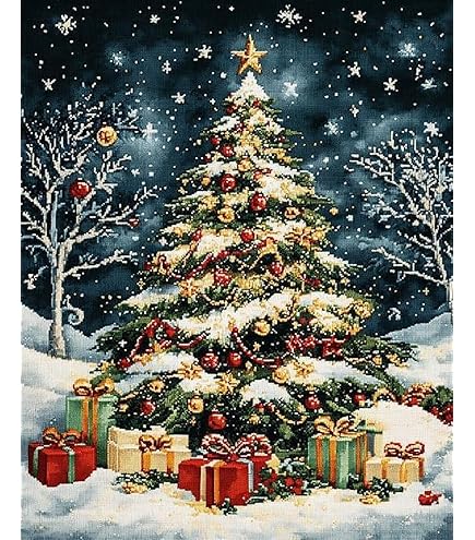 Amazon | クリスマス クロスステッチキット、クリスマスツリー