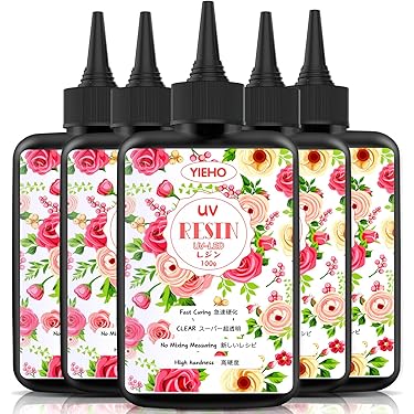レジン液 速乾！無臭＆直射日光でも永久クリア✨ユキハナ6本大人気コート剤つき レジン液 速乾☆無臭&直射日光でも永久クリア✨ユキハナ6本大人