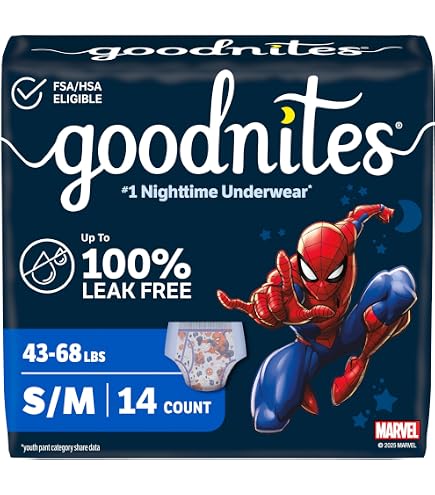 Amazon.co.jp: GoodNites Bedtime Pants for Boys, Size Large/Extra