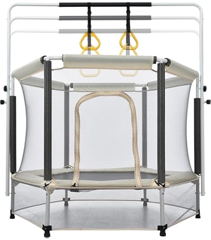 Amazon | トランポリン 鉄棒 140cm 吊り輪 大型 家庭用 室内 安全