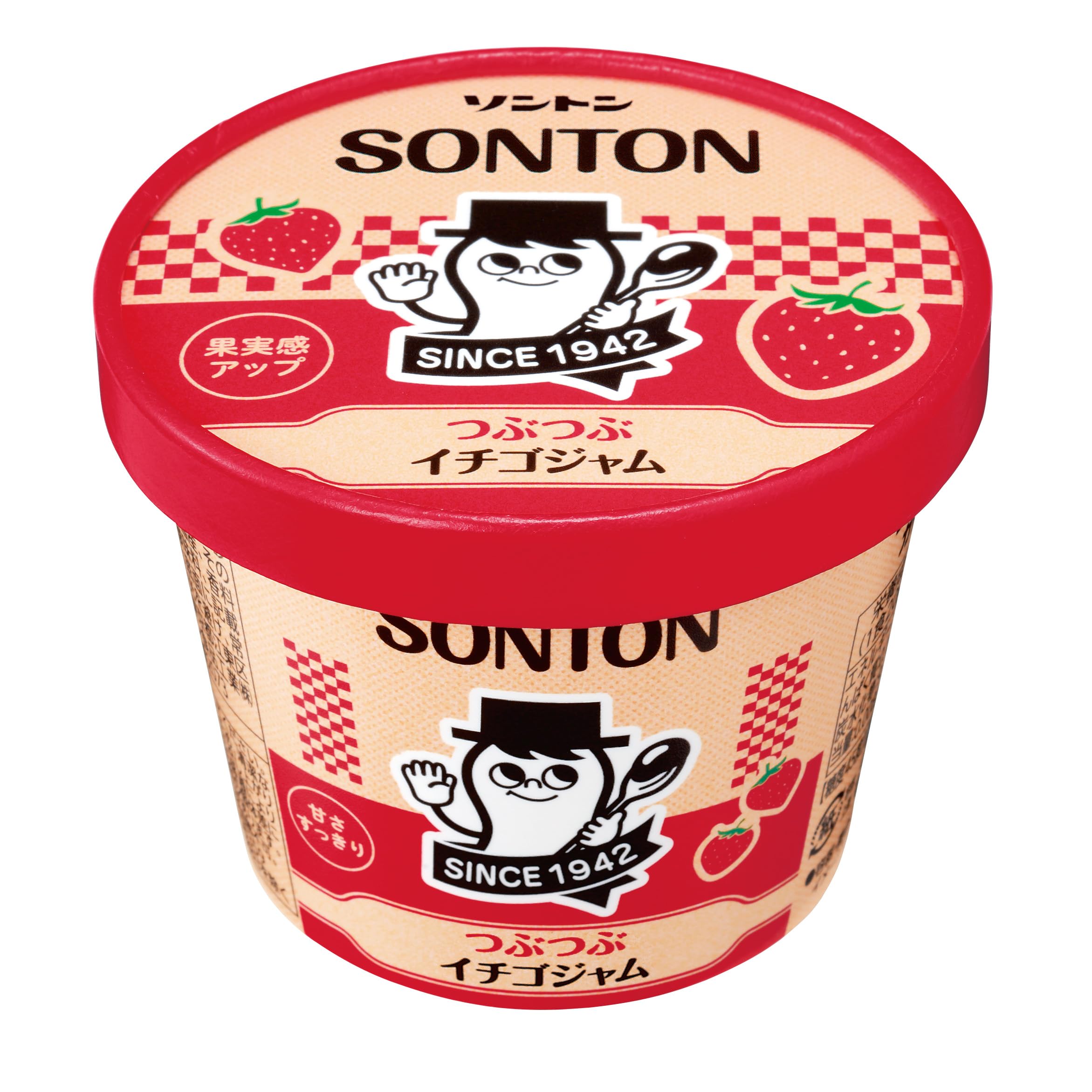 【44%OFF】【757円】 ソントン ファミリーカップ つぶつぶイチゴジャム 130g×6個