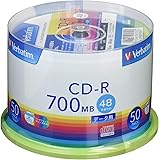 バーベイタムジャパン 三菱ケミカルメディア Verbatim 1回記録用 CD-R SR80FP50V1 (48倍速/50枚)