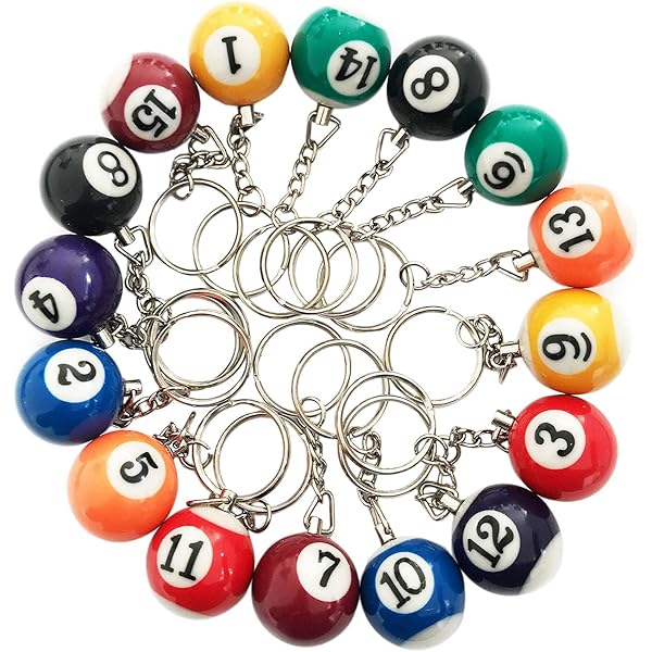 【未使用】木製ビリヤードボールボックス カラフルマーカー付き Amazon.co.jp: Vrttlkkfe カラフルなビリヤードボールキーホルダー