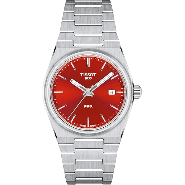 Amazon.co.jp: [ティソ] 腕時計 TISSOT PRX 40MM レッド文字盤