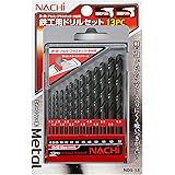 ナチ(NACHI) 丸軸 鉄工用ドリル 13本セット プラスチックケース入り アソート 鉄工ドリル NDS-13