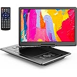 【新機種】YOTON ポータブルDVDプレーヤー 16.9インチ YOTON DVDビデオプレーヤー 14.1インチHD液晶画面、デュアル高品質アンプ内蔵、4~6時間の長時間再生、270°と180°双方向折りたたみスクリーン、地域制限なし、USB/S