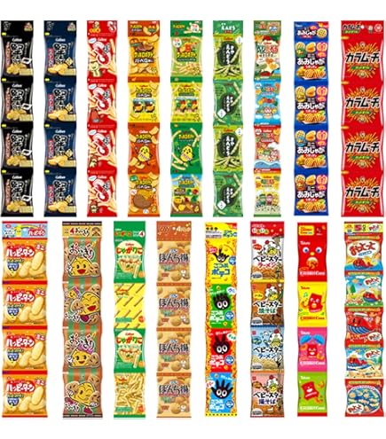 Amazon.co.jp: 4連お菓子 20種 計80個 (4連お菓子 20種 80袋)メーカー