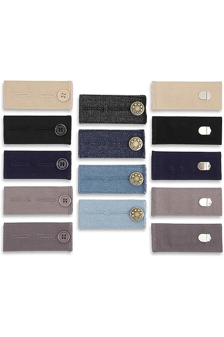 Pants Waist Extenders in 3 Fastener 