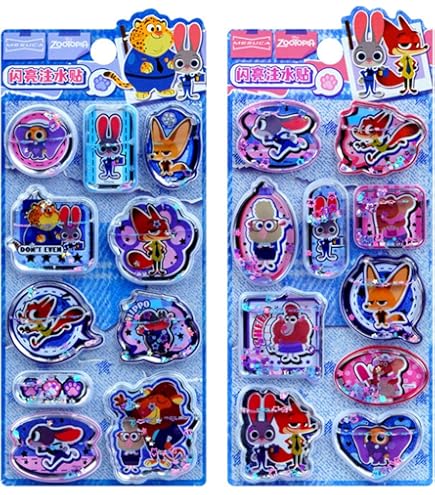 Amazon | ズートピア2 3Dシール ぷくぷくシール 立体ステッカー 透明