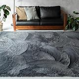 サヤンサヤン エクセレントムーティーⅡ 洗える シャギー ラグ マット 95×140 ダークグレー