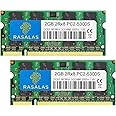 Rasalas 4 GB (2 x 2 GB) DDR2 SODIMM RAM Memory Modules for Laptops, PC2-5300, 667 MHz, PC2-5300S, 1.8 V, CL5, Memory for Intel, Mac, and AMD Systems, Notebooks