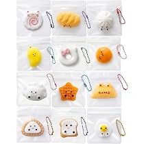 Amazon | CHALAN ミニ スクイーズ キーホルダー 12個セット ぷにぷに
