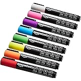Amazonベーシック マーカー バレット/チゼル リバーシブルチップ ブライトカラー 太め 8個パック