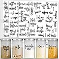 FYY Home Organization Labels,168PCS Food Label Stickers, Preprinted Label Stickers for Kitchen Pantry Storage and Cleaning,Wa