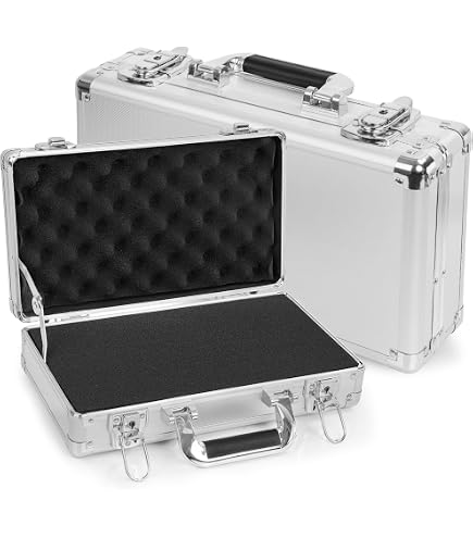 Amazon.co.jp: Yavoluy アタッシュケース アルミ 小型 スポンジ
