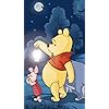 夜道を歩くピグレットとプーさん。 ディズニー - 夜道を歩くピグレットとプーさん。 XFVGA(480×854)壁紙 7301