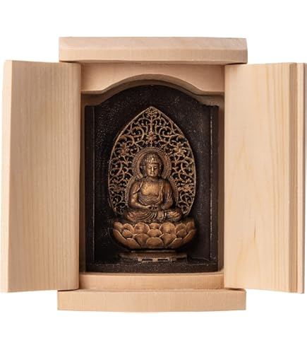 仏教美術 銅製 細密 阿弥陀如来座像 山名常人作 共箱 時代 Amazon.co.jp: 仏教美術 銅製 細密 阿弥陀如来座像 山名常人作