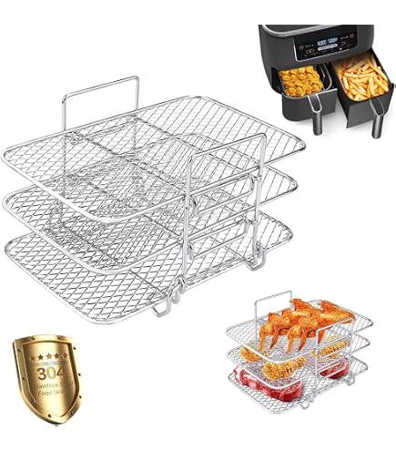 Rectangle Air Fryer Rack – Accessory For Ninja Dual Air Fryer AF300UK & AF400UK