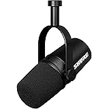 SHURE シュア MV7X ポッドキャストマイクロホン MV7X-J ダイナミックマイク カーディオイド 単一指向性 XLR 有線 ノイズ除去 配信 ストリーミング YouTube 録音 レコーディング 実況 ゲーム ゲーミング ボーカル ナレーシ