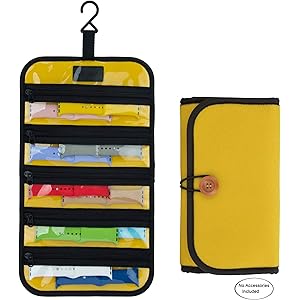 [Pacmaxi]腕時計ハンド ベルト 収納ケース 携帯用 旅行 折り畳み 腕時計ストラップ収納ケース 吊り下げ 便利ケ…