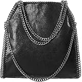 チェーンハンドバッグ,CCgo レディーズ クラッチバッグ ハンドバッグ 黒 簡単合わせやすい多機能ファッションレジャーショルダーバッグ 斜めがけショルダーバッグ チェーンバッグ 結婚式 夏 女性携帯バッグ 宴席バッグ パーティバッグ (ブラックチェ