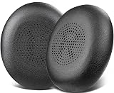 SOULWIT イヤーパッド イヤークッション 対応 Jabra Evolve2 65 (65MS 65UC USB)/Evolve2 40 (40UC 40MS USB)/Elite 45h 向けの ヘッドホン 用 交換パッド 耳当て プロテインレザー ヘッドパッド ‐ ブラック
