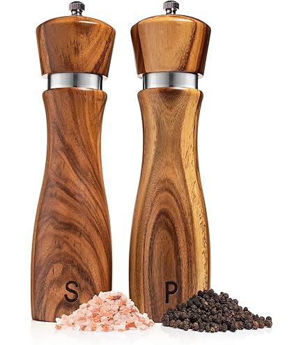 Bisetti Falx Seeds – Moulin à Épices Manuel En Acier Inoxydable & Verre, Fabriqué En Italie – Design Élégant 14,5 Cm