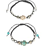 SPUNKYsoul Turtle Bracelet Set Best Friend Couples Distance (or Anklet) Collection