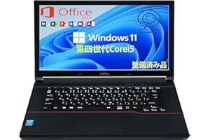 [整備済み品]富士通 ノートPC [ PCステージ W.R.K 外付けカメラ付属]A574/Office 2019/Win 11 Pro/15.6型/WIFI/Bluetooth/Core i5 4210M 2.6GHz/メモリー8GB/SSD128