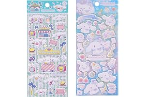 KRGNPLE 2 枚 おはじき ド ぷにぷに もちもち ぷくぷくロップシール 3D 立体 泡綿素材 シール手帳用 DIY 手帳デコ スマホ装飾 かわいい 簡単剥離 丈夫で破れにくい ギフト 人気（セット 111）