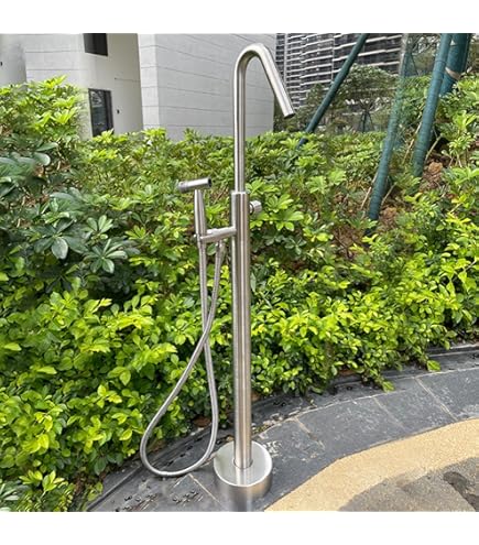 Amazon | カクダイ ステンレス双口混合栓柱 624-204 | 屋外水栓