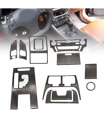Amazon.co.jp: 4個 カーボンファイバー内装ドアアームレストパネル
