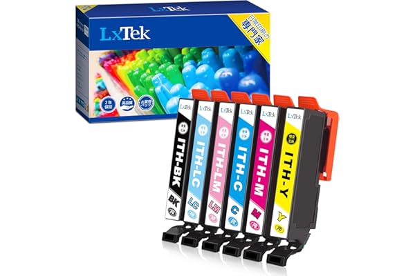 LxTek ITH-6CL 互換インクカートリッジ エプソン(Epson)用 ITH イチョウ インク 6色セット(合計6本) 大容量/説明書付/残量表示/個包装 EP-811AB EP-811AW EP-709A EP-710A EP-711A EP-810AB EP-810AW