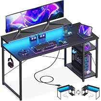 Amazon | AODK ゲーミングデスク パソコンデスク ラック&コンセント