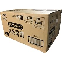 Amazon.co.jp: 【200個販売】ライオン 足すっきりシート 休足時間 2枚