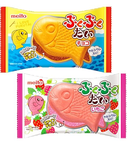 Amazon | 名糖 ぷくぷくたいエアインチョコ(チョコ&いちご) 2種