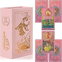 Amazon.co.jp: ピンクゴールドホイルタロットカード、ガイド