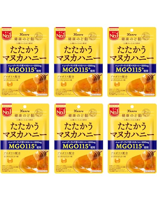 Amazon.co.jp: カンロ 健康のど飴たたかうマヌカハニー 80g×6袋 : 食品
