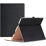 ProCase iPad Pro ケース PUカバー スタンド機能 ビンテージデザイン 書類やカード用ポケット付き 適用機種：iPad Pro 12.9" (2015 / 2017)-ブラック