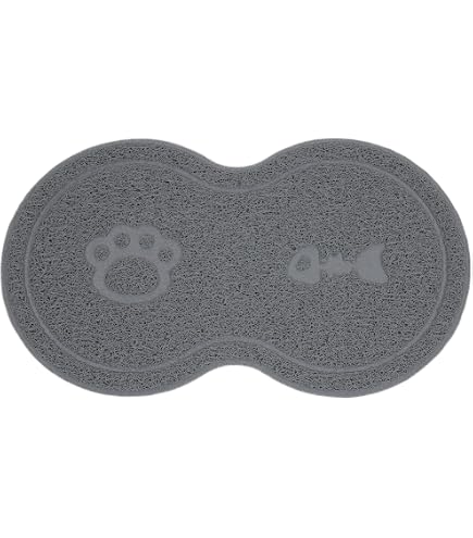 ペット 食事マット 犬 猫 グレー 防水 滑り止め 防汚 48×30cm 楽天市場