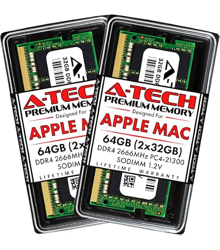 Crucial RAM 64GB Kit (2x32GB) DDR4 2666 MHz CL19 Memory for Mac