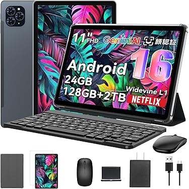 1品限り❤️Android16タブレット 11インチ 32GB+256GB+2TB GeminiAI Android16タブレット】最新Android1システム搭載！次世代AI
