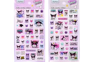 KRGNPLE タイルシール キャラクター ぷくぷく ぷっくり 励ましステッカー 3D 立体 2 枚入り 精巧な柄 シール手帳用 装飾 DIY クリエイティブ かわいい ギフト（セット 063）