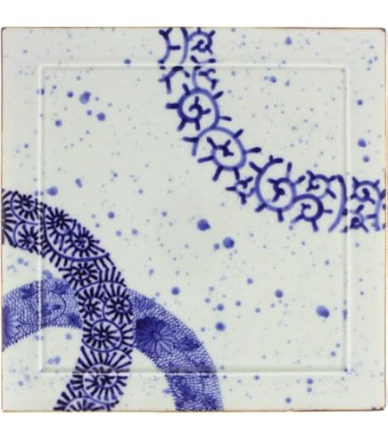 Amazon.co.jp: 有田焼 福泉窯 スクエア・ディナープレート 逆さ富士