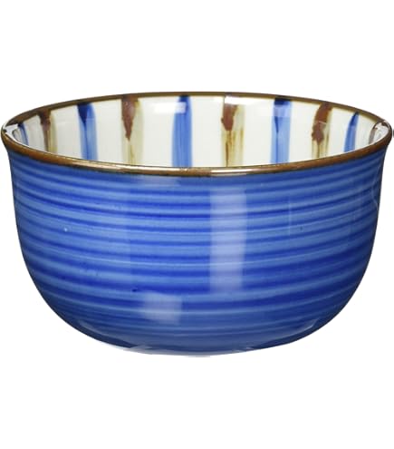 Amazon｜丼 : 有田焼 唐草 軽々多用丼(青) Japanese Bowl Pottery/Size