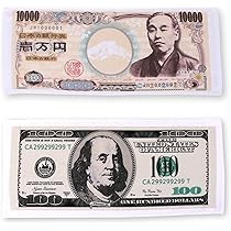 Amazon｜お札タオル 2枚セット 1万円札＆100ドル札 フェイス